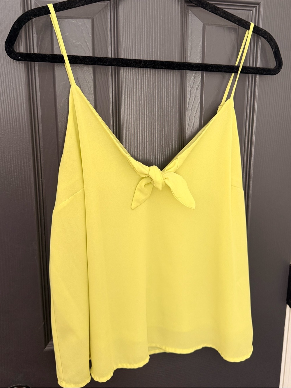 vestique | Lime Tie-Front Spaghetti Strap Camisole